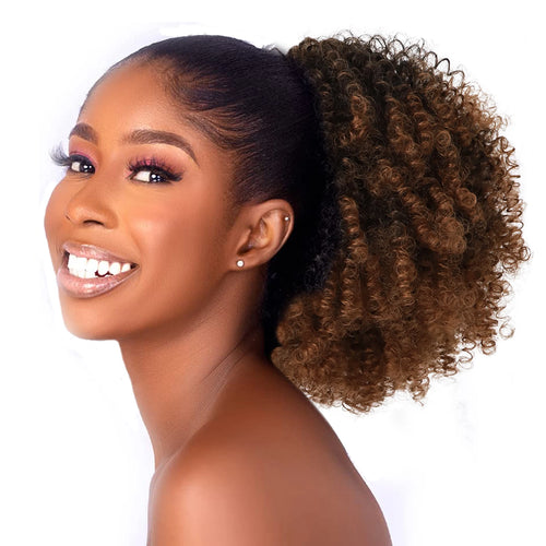  Synthetic Afro Puff Drawstring Ponytail Extension cashymart