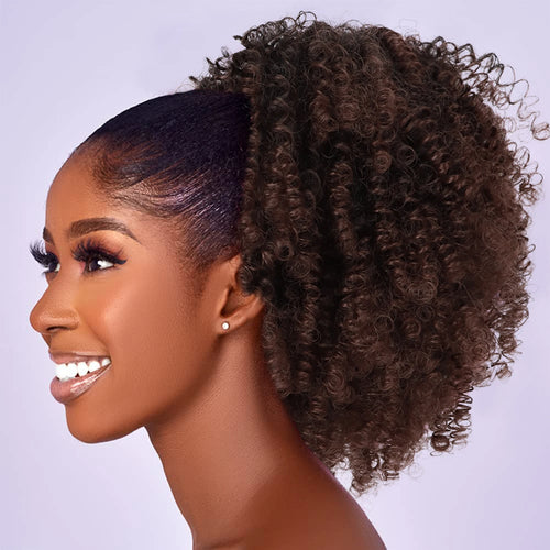  Synthetic Afro Puff Drawstring Ponytail Extension cashymart