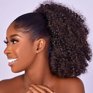  Synthetic Afro Puff Drawstring Ponytail Extension cashymart
