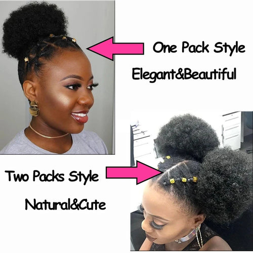  Synthetic Afro Puff Drawstring Ponytail Extension cashymart