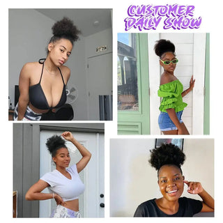  Synthetic Afro Puff Drawstring Ponytail Extension cashymart