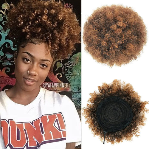  Synthetic Afro Puff Drawstring Ponytail Extension cashymart