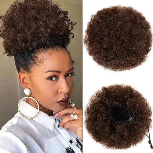  Synthetic Afro Puff Drawstring Ponytail Extension cashymart