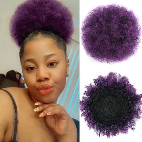  Synthetic Afro Puff Drawstring Ponytail Extension cashymart
