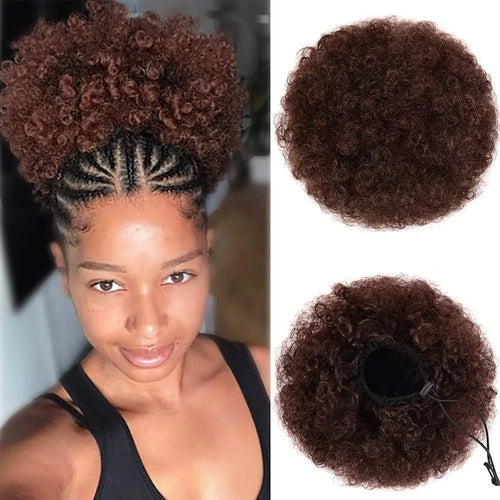  Synthetic Afro Puff Drawstring Ponytail Extension cashymart