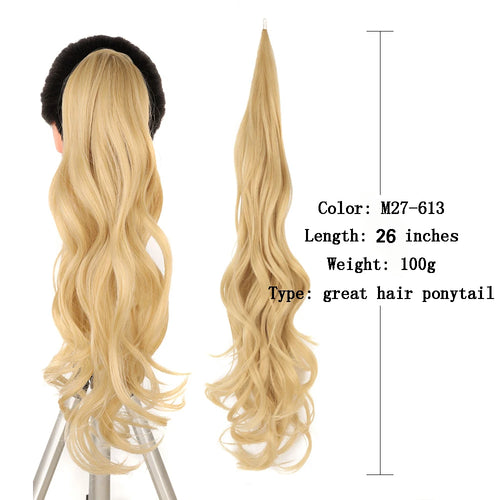  Synthetic Blonde Ponytail Extensions 26 Inch cashymart