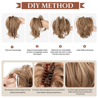  Synthetic Claw Clip In Ponytail Hair Extensions for Women cashymart