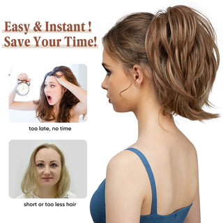  Synthetic Claw Clip In Ponytail Hair Extensions for Women cashymart