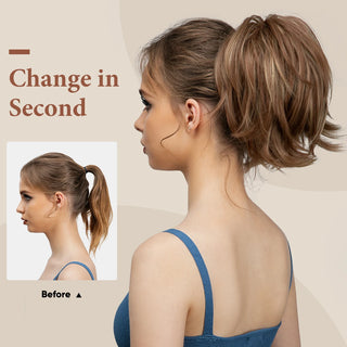  Synthetic Claw Clip In Ponytail Hair Extensions for Women cashymart