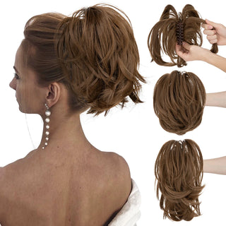  Synthetic Claw Clip In Ponytail Hair Extensions for Women cashymart
