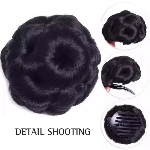  Synthetic Clip-On Bun Hair Accessories cashymart