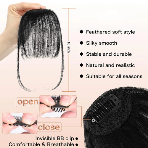  Synthetic Clip in Wispy Bangs for Women cashymart