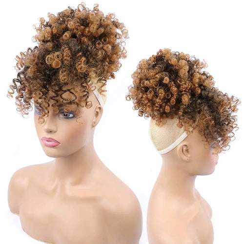  Synthetic Drawstring Ponytail with Bangs cashymart