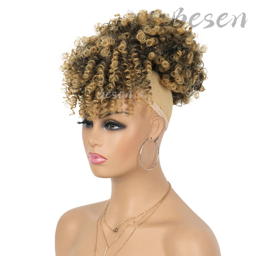  Synthetic Drawstring Ponytail with Bangs cashymart
