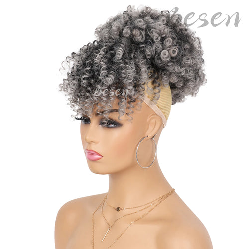  Synthetic Drawstring Ponytail with Bangs cashymart
