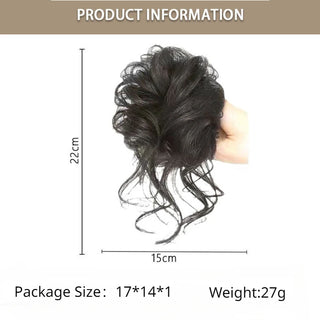  Synthetic Fashion Messy Curly Hair Buns Elastic Band for Women cashymart