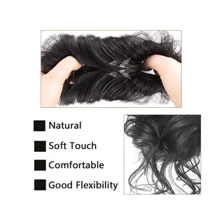  Synthetic Fashion Messy Curly Hair Buns Elastic Band for Women cashymart