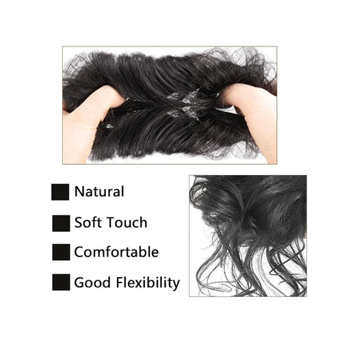  Synthetic Fashion Messy Curly Hair Buns Elastic Band for Women cashymart