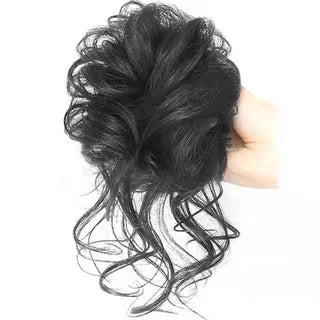  Synthetic Fashion Messy Curly Hair Buns Elastic Band for Women cashymart