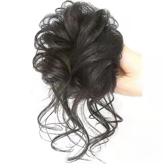  Synthetic Fashion Messy Curly Hair Buns Elastic Band for Women cashymart