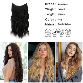  Synthetic Invisible Wire Hair Extensions 20 Inch cashymart