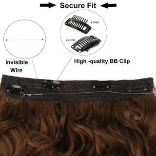  Synthetic Invisible Wire Hair Extensions 20 Inch cashymart