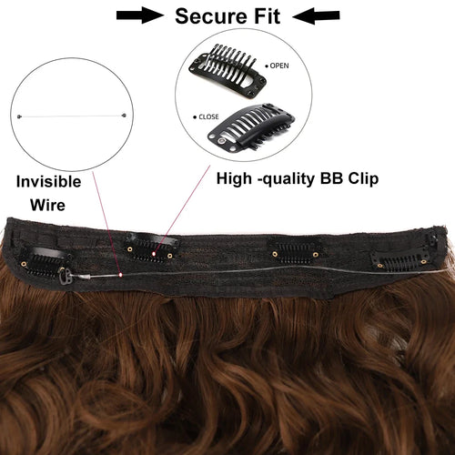  Synthetic Invisible Wire Hair Extensions 20 Inch cashymart
