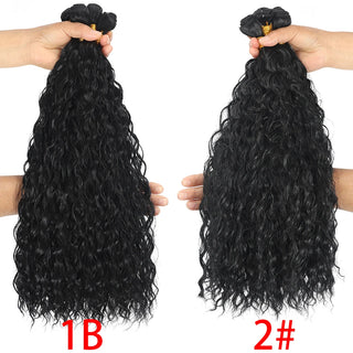  Synthetic Long Curly Hair Extensions 22 to 30 Inch Ombre cashymart