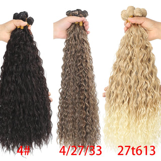  Synthetic Long Curly Hair Extensions 22 to 30 Inch Ombre cashymart