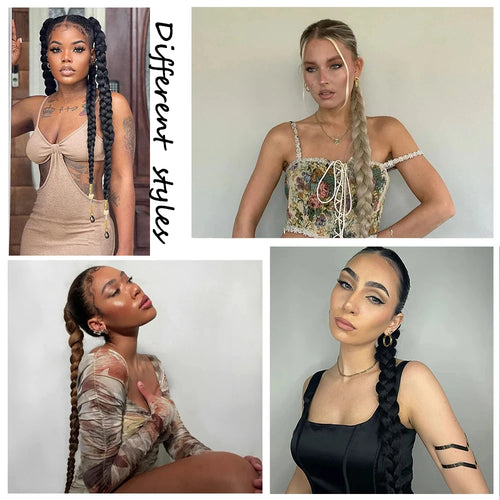  Synthetic Long Twist Braid Ponytail Extensions cashymart