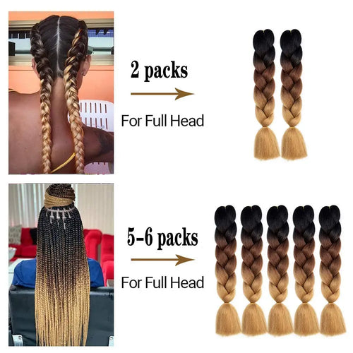  Synthetic Ombre Jumbo Braiding Hair 24 Inch cashymart