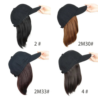  Synthetic Short Straight Bobo Hat Wig for Women cashymart