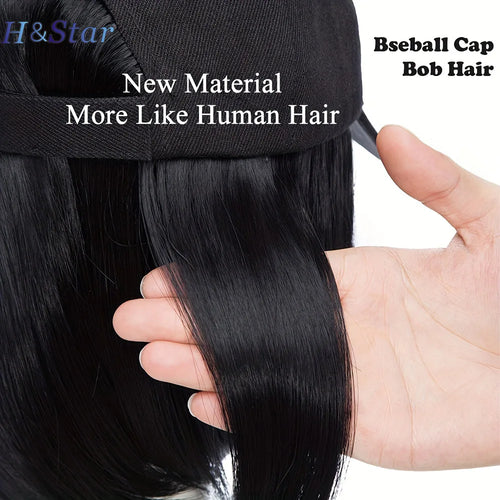  Synthetic Short Straight Wig with Cap cashymart