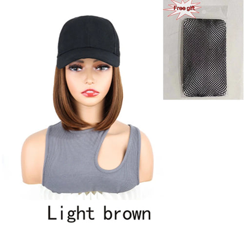  Synthetic Short Straight Wig with Cap cashymart