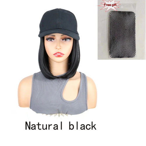  Synthetic Short Straight Wig with Cap cashymart