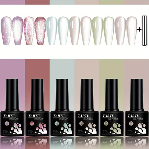  TARTU Cat Eye Gel Nail Polish Set 6 Colors 8ml cashymart