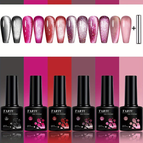  TARTU Cat Eye Gel Nail Polish Set 6 Colors 8ml cashymart