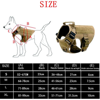  Tactical Military Dog Harness and Leash Set cashymart