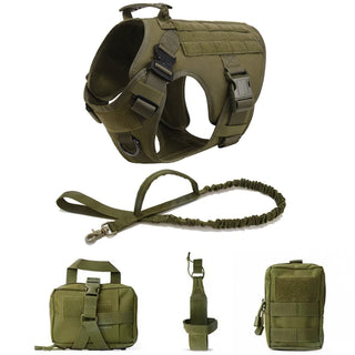  Tactical Military Dog Harness and Leash Set cashymart