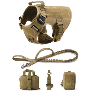  Tactical Military Dog Harness and Leash Set cashymart