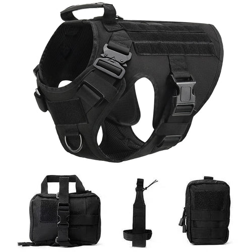  Tactical Military Dog Harness and Leash Set cashymart