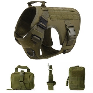  Tactical Military Dog Harness and Leash Set cashymart