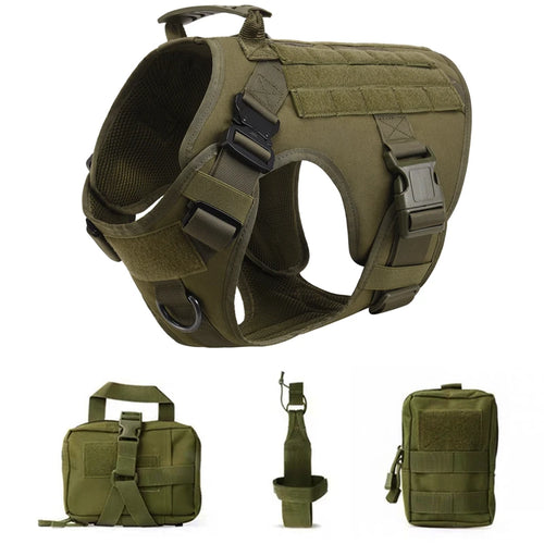  Tactical Military Dog Harness and Leash Set cashymart