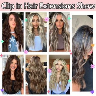  Thick Curly Clip In Hair Extensions Set cashymart