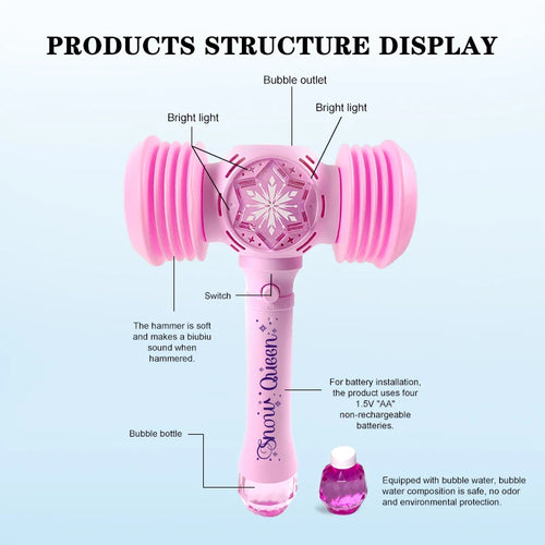  Toy Hammer Automatic Bubble Machine For Girls cashymart