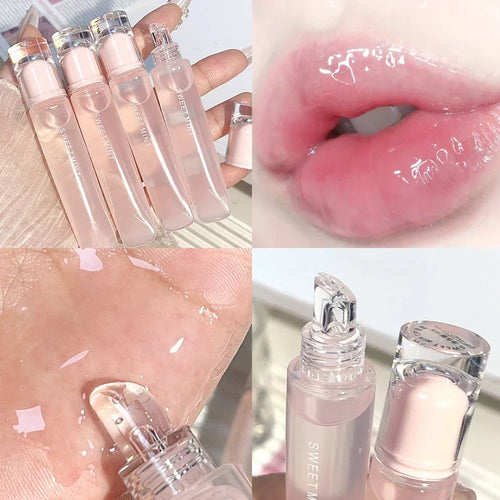  Transparent Jelly Lip Gloss Makeup Plumping Moisturizing Oil cashymart