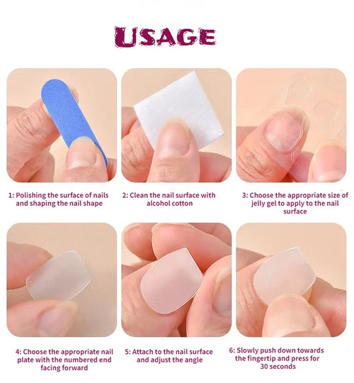  Trendy Handmade Almond Press On Nails Set cashymart