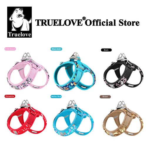  Truelove Floral Mesh Harness for Dogs Cats cashymart