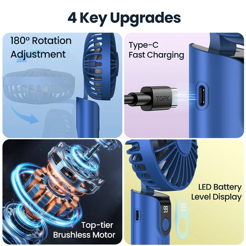  USB Rechargeable Mini Portable Fan cashymart