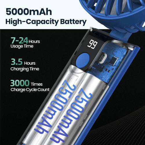  USB Rechargeable Mini Portable Fan cashymart